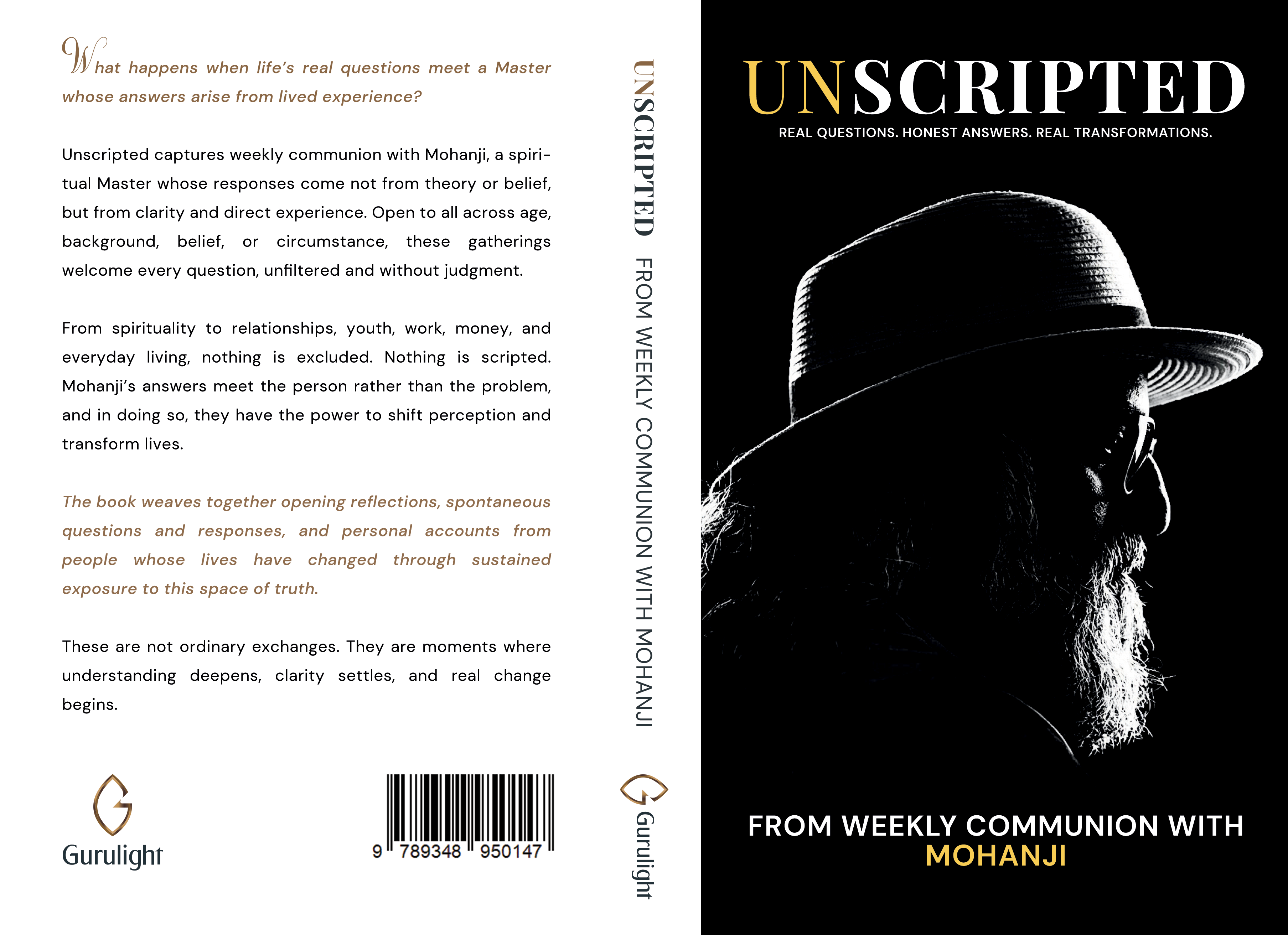 Unscripted paperback cover spread (5,5x8,5in)